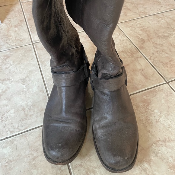 Frye Phillip Harness Tall Knee High Boots size 7.5 - Picture 6 of 7